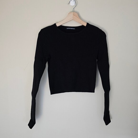 Brandy Melville Black Ribbed Long-sleeve - 2019 - Black - OS - Picture 1 of 10